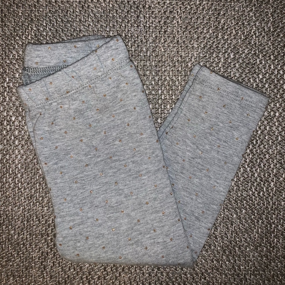 NWT Baby Gap Lined gold dot leggings